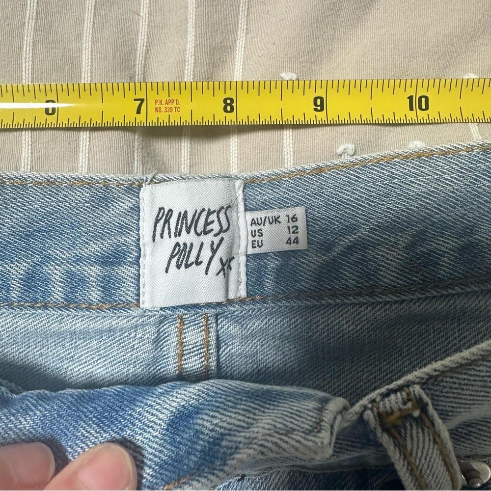 Princess Polly Light Blue Jean Shorts - Picture 2 of 4